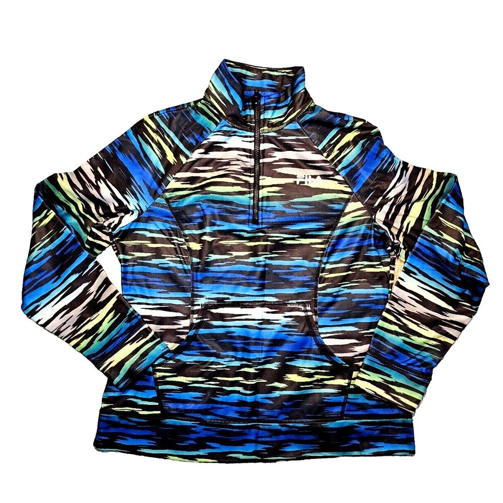 Womens Fila Sport Activewear Quarter Zip Pullover Jacket Size Large Athleisure